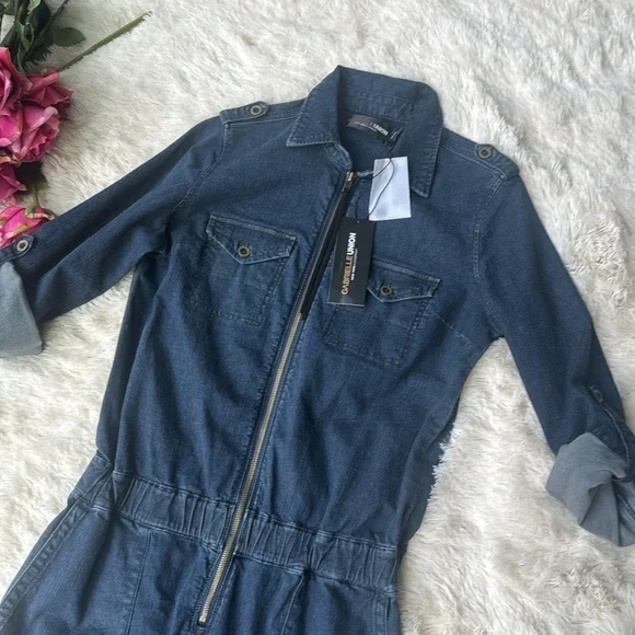 New York & Company Denim Jumpsuit Size XS - Picture 2 of 7